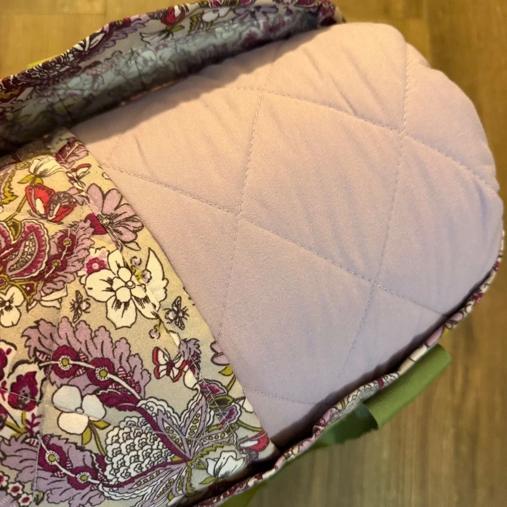 Vera Bradley Quilt Set King Lavender Plum Floral 3-Piece Reversible Bedding